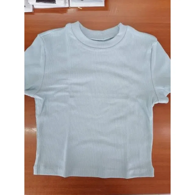 MINIMI 1421С Fresh Футболка жен (укороченная) 48/L, Blu Сhiaro