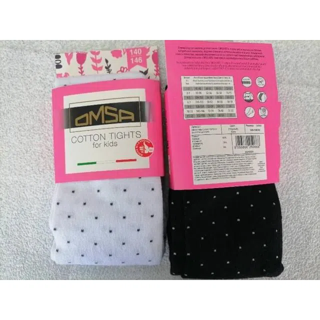 OMSA-kids Колготки 12P31-2 "Горошек" р.128-134 Bianco