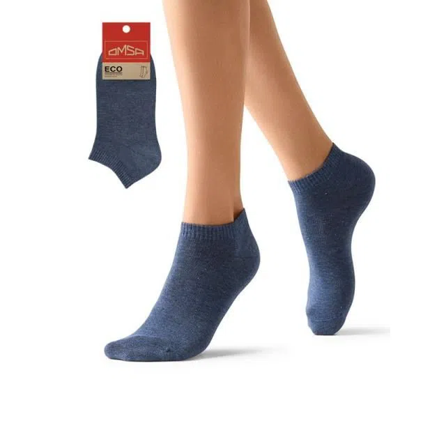 OMSA Носки жен. ECO 255 (укороч.) р.39-41 (25-27) Blu Melange