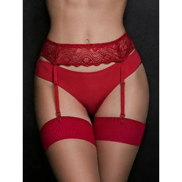 MINIMI 2661 LACE Reggicalze Пояс для чулок (узкий кружевной), 48 Rosso