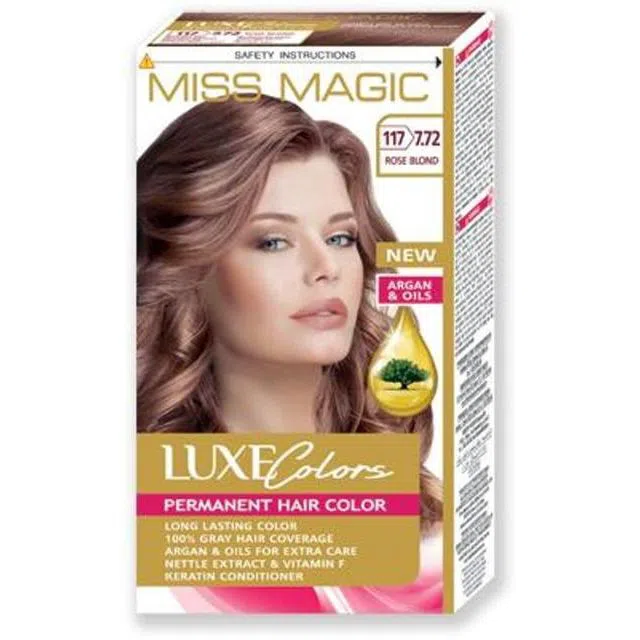 MISS MAGIC Luxe Colors Краска для волос т. 7.72 Розово-русый /0184