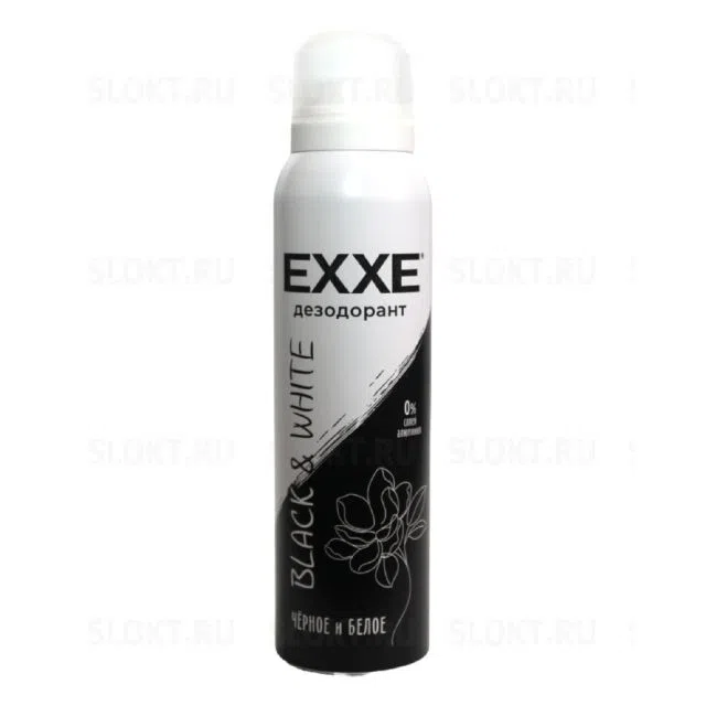 EXXE  Дезодорант-Спрей жен. 200мл BLACK&WHITE Черное и белое /4400/